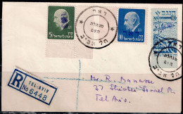 ISRAEL 1948 MINHELET HA`AM REGISTERED COVER SENT IN 1948 FROM  TEL AVIV VF!! - Storia Postale