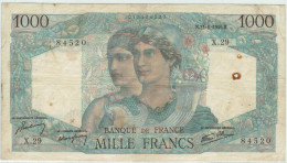 1000 FRANCS MINERVE ET HERCULE  N 31 5 1945 N 84520 X 29 - 1 000 F 1945-1950 ''Minerve Et Hercule''
