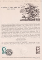 1980 FRANCE Document De La Poste Saint John Perse N° 2099 - Documenten Van De Post