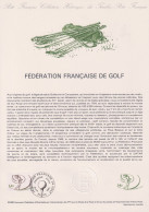 1980 FRANCE Document De La Poste Federation Francaise De Golf N° 2105 - Documenten Van De Post
