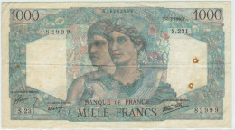 1000 FRANCS MINERVE ET HERCULE  P 7 3 1946 P 82999 S 231 - 1 000 F 1945-1950 ''Minerve Et Hercule''