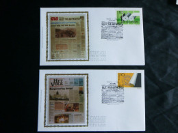 1991 2435 & 2436  FDC's Soie/zijde (Antwerpen) : " PERS / PRESSE " - 1991-2000