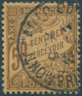 Monaco Due 1906 SGD35 50c Brown On Buff Postage Due FU - Altri & Non Classificati