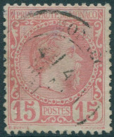 Monaco 1885 SG5 15c Red Prince Charles III FU - Altri & Non Classificati