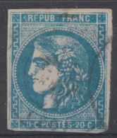 FRANCE - N°45B   Cote : 100€. Net 15€. - 1870 Bordeaux Printing