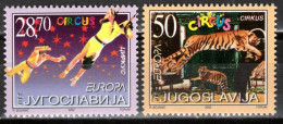 Yugoslavia 2002 -Europa CEPT - Circus - Mi 3076-3077 - MNH**VF - Unused Stamps