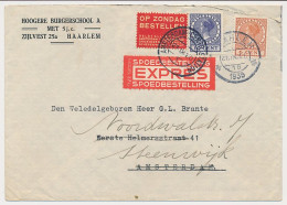 Op Zondag Bestellen - Amsterdam 1935 - Bijgefrankeerd Expresse - Lettres & Documents