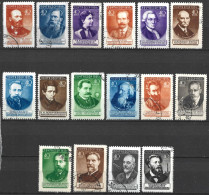 Russia 1951. Scott #1568-83 (U) Russian Scientists (Complete Set) - Used Stamps