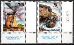 Yugoslavia 2002 -Windmills And Watermills - Mi 3083-3084 - MNH**VF - Unused Stamps