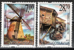 Yugoslavia 2002 -Windmills And Watermills - Mi 3083-3084 - MNH**VF - Unused Stamps