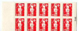 France - Carnet Autoadhésif Marianne De Briat 2F50 YT 2720-C1 - Modern : 1959-...