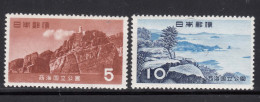 Japan 1956 Pictorials Landscapes Mi#656-657 Mint Never Hinged - Nuovi