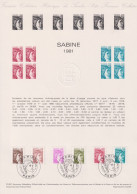 1981 FRANCE Document De La Poste Sabine 1981 N° 2118 A 2123 - Documenten Van De Post