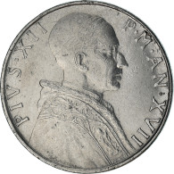 Monnaie, Cité Du Vatican, Pius XII, 50 Lire, 1955, TTB, Stainless Steel - Vaticano (Ciudad Del)