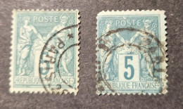 TYPE SAGE OBLITERATION JOUR DE L AN - 1876-1898 Sage (Type II)
