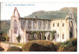 P35. Vintage Postcard. Tintern Abbey From The S.W. Monmouthshire. - Monmouthshire