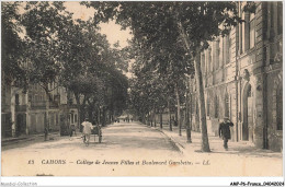 AMPP6-0571-46 - CAHORS - Collège De Jeunes Filles Et Boulevard Gambetta  - Cahors