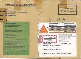 ALLEMAGNE- POSTKARTE-CARTE ECRITE AU VERSO DE 1936+ENVELOPPE+BLOC 1er JOUR NEUFS * * DEPLIANT DE 1973 AVEC N°764/75-3 SC - Varietà E Curiosità