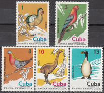 CUBA 1974, FAUNA, EXTINCT BIRDS, COMPLETE MNH SERIES With GOOD QUALITY, *** - Nuovi