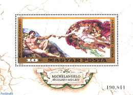 Hungary 1975 Michelangelo S/s, Mint NH, Art - Michelangelo - Paintings - Nuovi