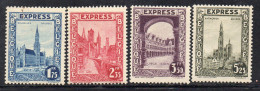 Y624 - BELGIO 1929 , ESPRESSI Quattro Valori Nuovi Linguellati * N. 1/2+4/5 - Andere & Zonder Classificatie