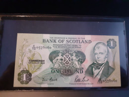 BANK OF SCOTLAND 1988 LAST YEAR OF ISSUE & LAST PREFIX E/13 0578060 UNCIRCULATED £1 IN FOLDER - 1 Pound