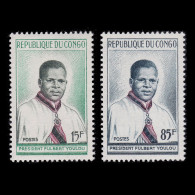 CONGO.1960.President Fulbert Youlou.MNH.NOS SCOTT 91-92. - Ongebruikt