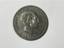 1877 Spain 5 Centimos Coin, VF Very Fine - Altri & Non Classificati