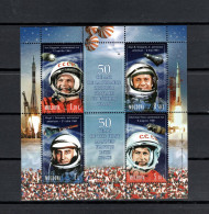 Moldova 2011 Space, 50th Anniversary Of Manned Space Flights, Yuri Gagarin, Shepard, Grissom, Titov S/s MNH - Europa