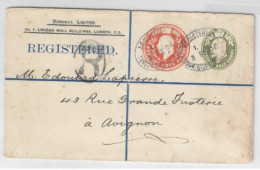 1906 Private Stationary Cover 4d Orange + 1/2d Green To France From Bonanza Ltd. - Storia Postale