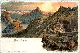 Rigi First - Litho Steinmann 1900 - Otros & Sin Clasificación