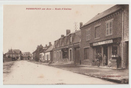 PIERREPONT SUR AVRE ( 80 ) - ROUTE D' AMIENS - ÉPICERIE & FRUITERIE GIOVANNETTI & LEMAIRE - RARE ? - - Autres & Non Classés