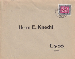 Brief  Gurzelen (Bern) - Lyss         1945 - Lettres & Documents