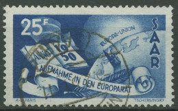 Saarland 1950 Aufnahme Des Saarlandes In Den Europarat 297 Gestempelt - Usati