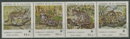 El Salvador 1988 WWF Naturschutz Katzen Ozelot 1734/37 ZD Postfrisch (C13023) - El Salvador