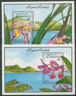 Dominica 1994 Blumen Orchideen Block 258/59 Postfrisch (C94265) - Dominica (1978-...)