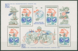 Tschechoslowakei 1984 Weltpostverein UPU Block 59 Postfrisch (C62824) - Blocs-feuillets