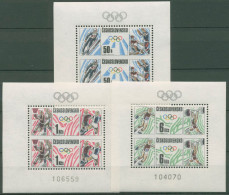 Tschechoslowakei 1988 Olympia Calgary Und Seoul Block 74/76 Postfrisch (C91823) - Blocs-feuillets