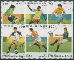 Benin 1996 Fußball-WM '98 In Frankreich 771/76 Gestempelt - Benin – Dahomey (1960-...)