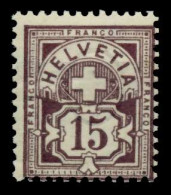 SCHWEIZ ZIFFERNMUSTER Nr 57Ya Ungebraucht X73A636 - Unused Stamps