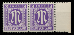 BIZONE AM-POST Nr 10-Az Postfrisch WAAGR PAAR SRA X81B2B6 - Mint