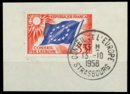 FRANKREICH DIENSTMARKEN EUROPARAT Nr 6 Zentrisch Gestempelt X05B24A - Used