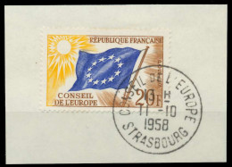 FRANKREICH DIENSTMARKEN EUROPARAT Nr 3 Zentrisch Gestempelt X05B25A - Used