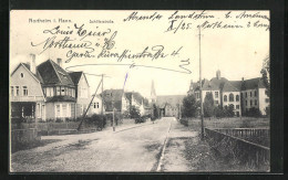 AK Northeim I. Hann., Schillerstrasse Mit Blick Zur Kirche  - Northeim