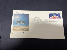 7-7-2024 (24) USA FDC Cover (1978)  (space) Viking Mission To Mars - Amérique Du Nord