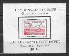 BL29*  Championnat D'Europe D'athlétisme - Bonne Valeur - MH* - LOOK!!!! - 1924-1960