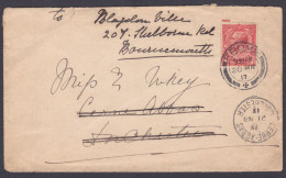 GB Great Britain 1917 Used Cover Re-directed Frome To Cerne Abbas To Bournemouth, King George V Stamp - Covers & Documents