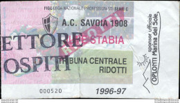 Bl21 Biglietto Calcio Ticket Savoia - Juve Stabia 1996-97 - Toegangskaarten