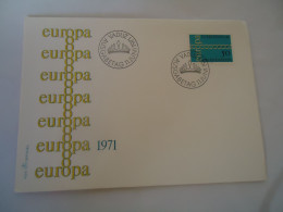 LIECHTENSTEIN FDC   COVER  1971  EUROPA - 1971