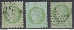 3 BELLES Variétés D'impression Du N°53 TBE - 1871-1875 Cérès